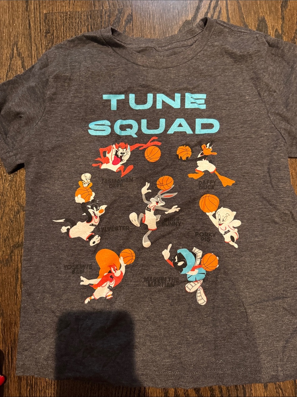 Tune Squad Graphic Kids Tee - Charcoal Gray